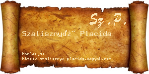 Szalisznyó Placida névjegykártya